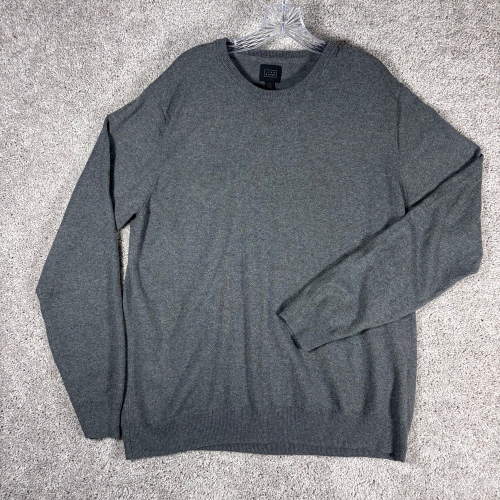 14th & Union Mens Gray Crew Neck Long Sleeve Sweater Size XL Cotton Cashmere